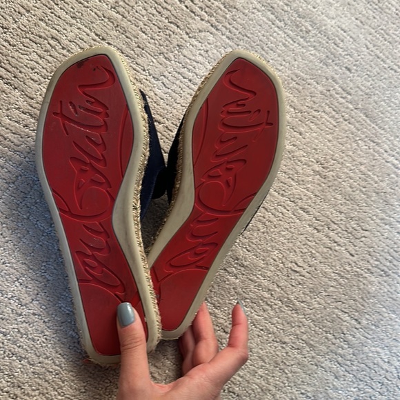 Christian louboutin navy and floral sandal size 35 - Picture 3 of 6